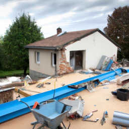 Extension de maison avec véranda-salle à manger Gueret